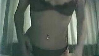 Brunette with perfect body plays with herself from front to back - porn video