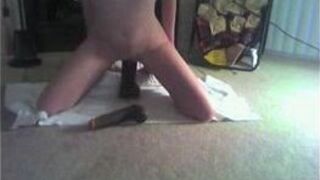 Tight body babe riding dildos - porn video