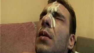 Huge Gay Facial Bareback - porn video