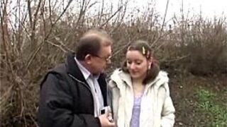 old pervert cock sucked outdoor - porn video