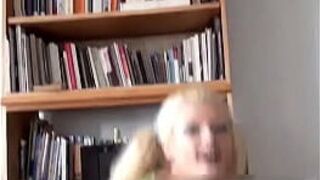 Blonde emo slut with pigtails strips - porn video