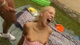 Skinny Czech slut hardcore anal fuck thresome - porn video