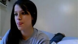 Girl with soft breasts gives naked tease at home - porn video