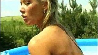 Lesbian style in pool - porn video