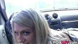 Hot blonde rides hard dick - porn video