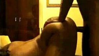 Squirting black babe gets rammed by black cock - porn video