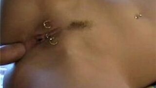 Blonde pierced anal sex - porn video