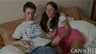 Banging hot playgirl on the sofa - porn video