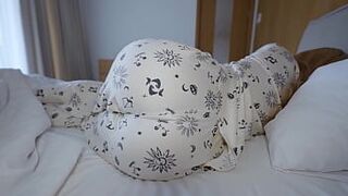 POV naughty stepsister fucks in different positions and takes creampie on the bed - porn video