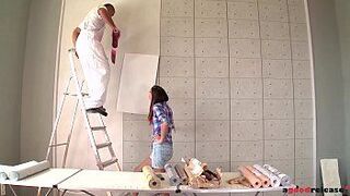 Raunchy teen Demetris gets her asshole filled with loads of bubbly cum - porn video